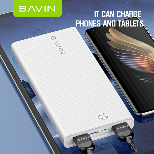 BAVIN 10000mAh PowerBank 2 USB Port 2.1A Output Fast Charging بور بانك